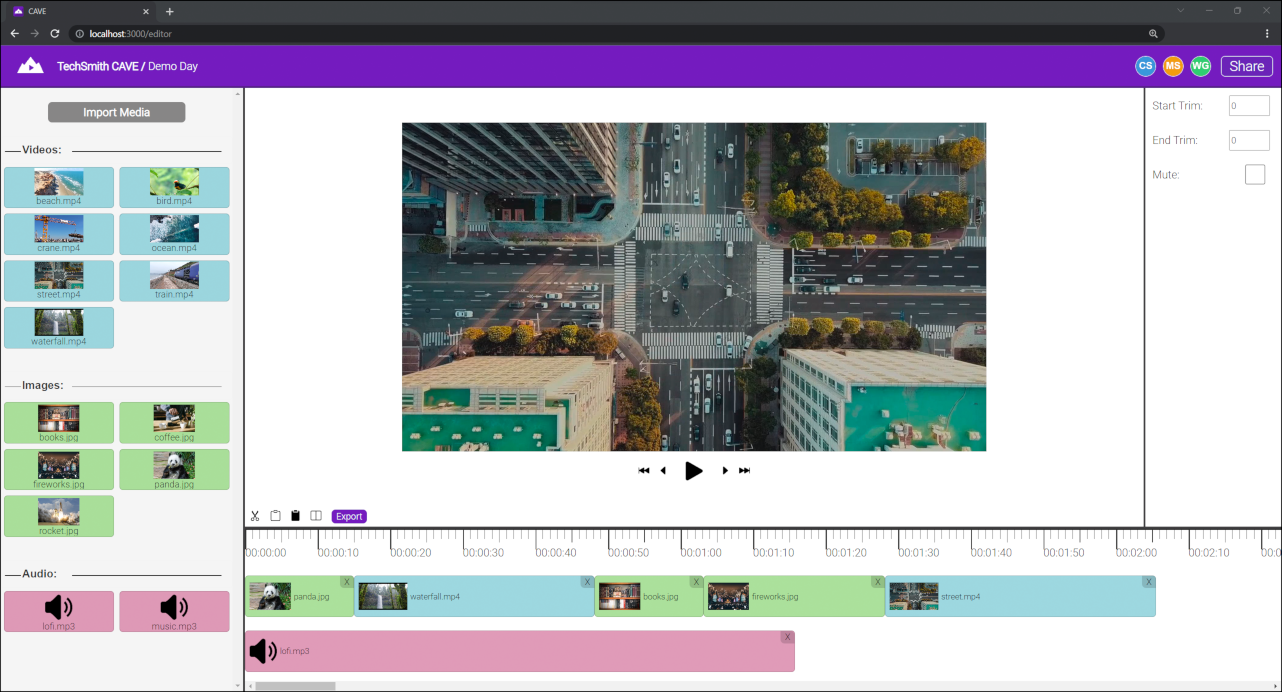 Collaborative Audio/Video Editor